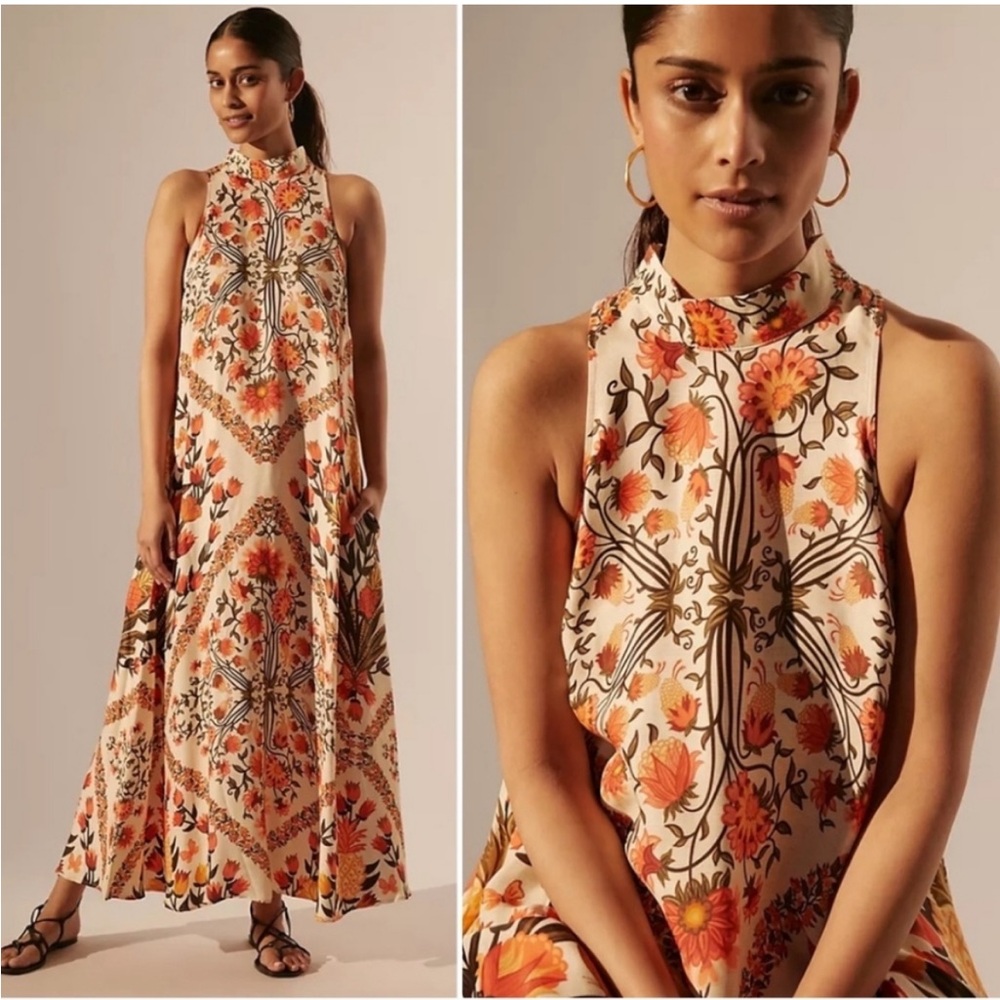 Farm Rio Halter Maxi Dress